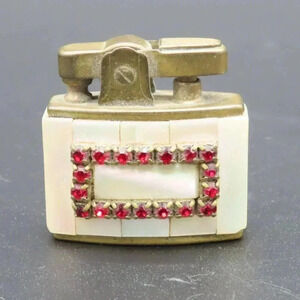 Vintage Continental Lady's Lighter Shell Rhinestone 40s 50s 60s